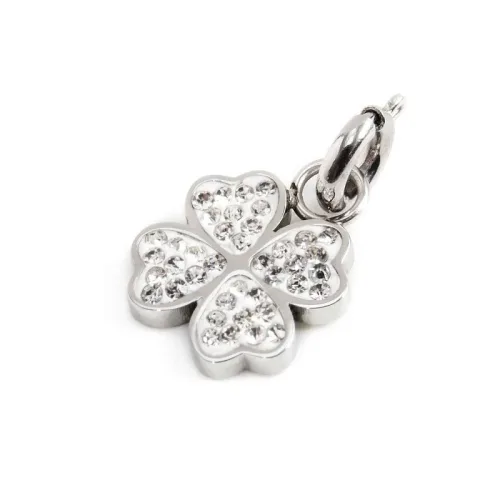 Charm Marlù quadrifoglio con cristalli 18CH094-W