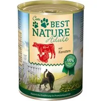 Best Nature Cat Adult 12 x 400 g Umido per gatto - Manzo, tacchino e carote