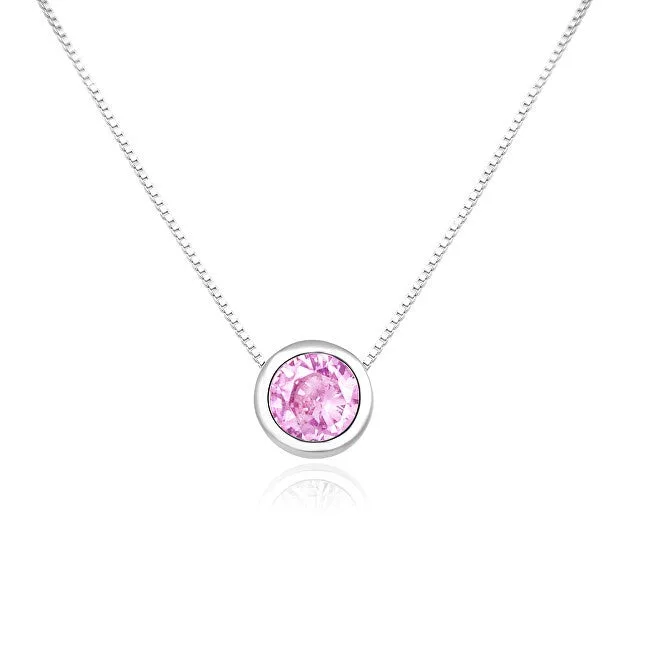 Agato AGS1578/47-P Collana in Argento con Zircone Rosa – Donna