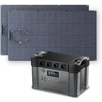 ALLPOWERS 2400W G¨¦n¨¦rateur Solaire S2000 Pro avec PV 200W - S2000 Pro+2PCS SF200 PV 200W