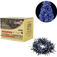 Luci albero di Natale 600 miniled estensibili bianco freddo