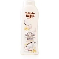 Tulipan Negro Bagnoschiuma Coco Pure White - Detergente corpo delicato e profumato 650 ml – Bianco