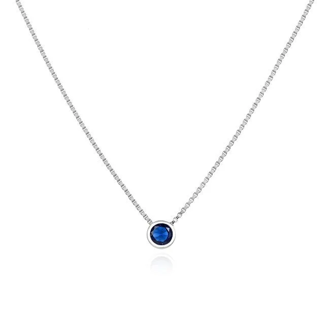 Agato Collana argento zircone blu AGS1561/47-DB — Collana – Donna