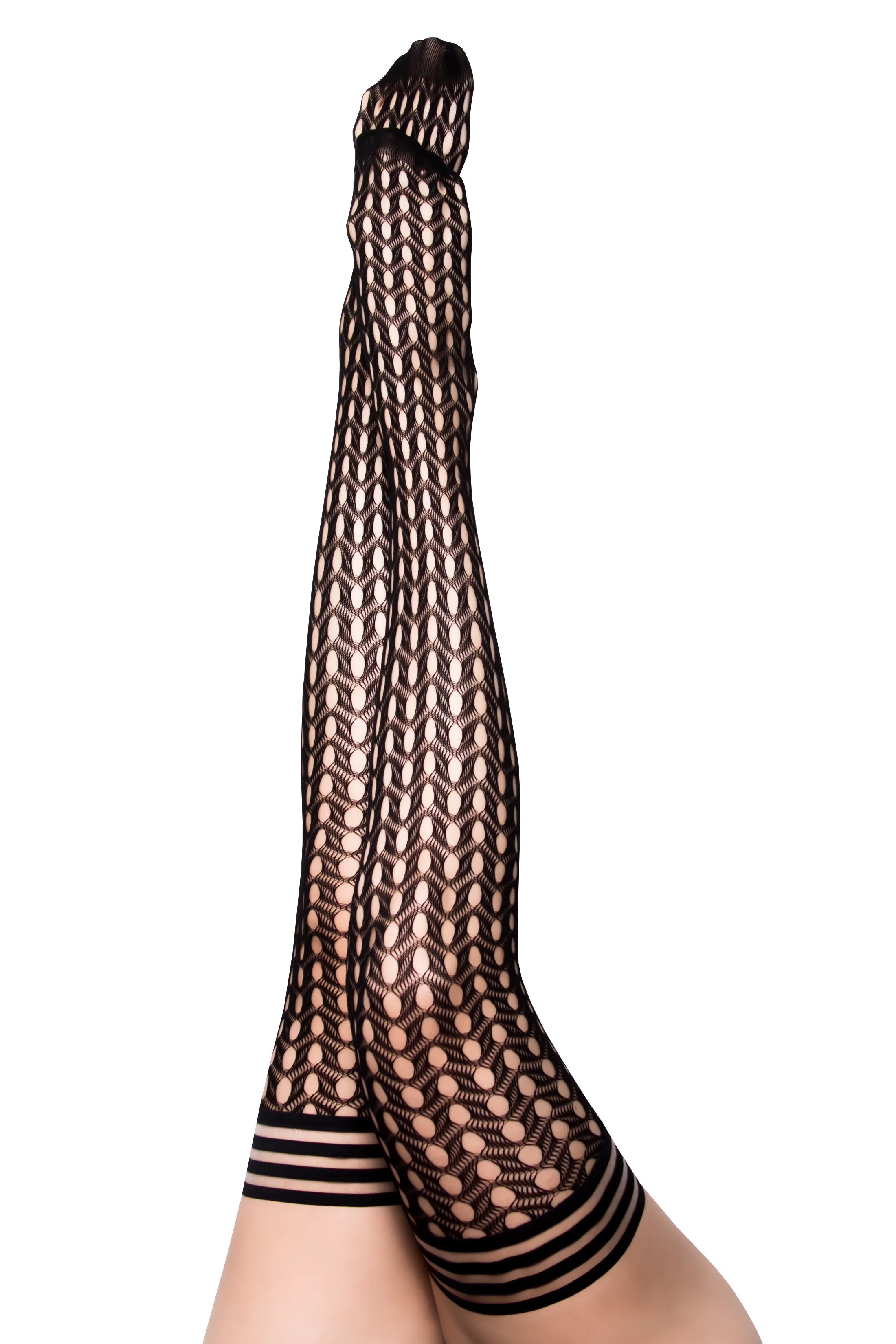 Mimi: These Thigh Highs are the Definition of Fun! Petite to Plus Size - Size A – Nero