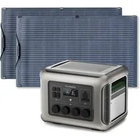 ALLPOWERS Generador Solar 1800W (R1500 + SF100 Panel Solar Flexible 100W) - R1500 + 2 * (SF100 Panel Solar 100W)