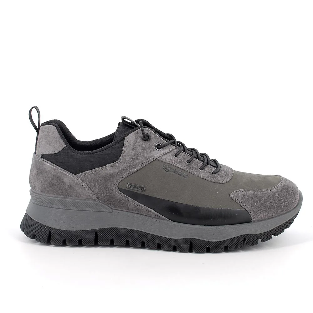 Sneakers gore-tex da uomo grigio con lacci, Taglia 40 - IgieCo
