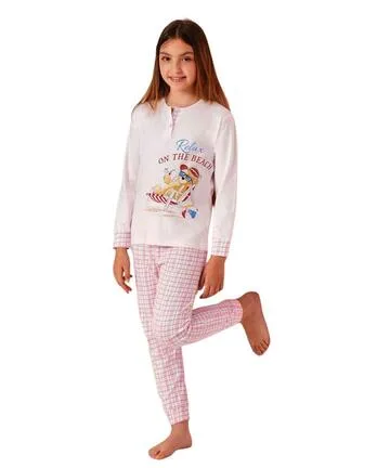 Pigiama da bambina in jersey di cotone Il Granchietto GP7126 – 9 / 10 anni