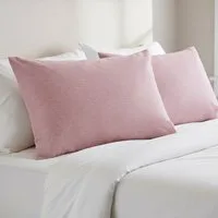 Coppia federe 50x80 cm melange malva