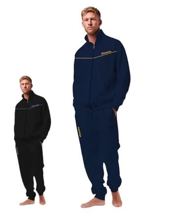 Tuta uomo primaverile in cotone con zip Superga 26307 – Nero