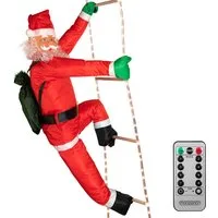 Kerstman op Ladder met 120 LED´s – 39x39x240cm