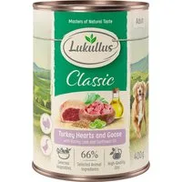 Lukullus 24 x 400 g - Adult Cuori di Tacchino & Oca – Bambino