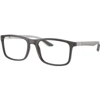 Ray - Ban Unisex Ray - Ban RX8908 8061 Montature da vista Nylon Grigio Trasparente Squadrata Normale