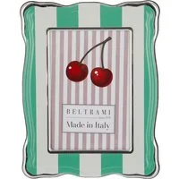 Portafoto 13x18 cm Summer legno verde bordo argento