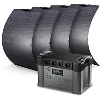 ALLPOWERS 2400W G¨¦n¨¦rateur Solaire S2000 Pro avec PV 100W - S2000 Pro + 4PCS SF100 PV 100W