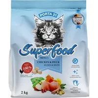 Porta 21 Superfood Menu 1 con Pollo & Anatra Crocchette per gatti - 2 kg