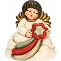 Carillon Angelo con stella cometa arcobaleno in ceramica Desideri Di Natale