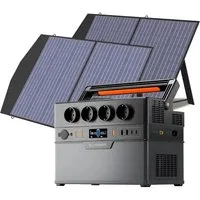 ALLPOWERS S1500 PLUS Station ¨¦lectrique portable 1500W 1092Wh - S1500 PLUS+2pcs SP027 Solar Panel 100W