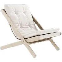 Fauteuil d'extérieur Boggie 401 Blanc/Hêtre huilé – S