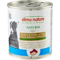 Almo Nature 24 x 280 / 290 g Alimento umido per cane - Tonno Skipjack e Merluzzo (290 g)