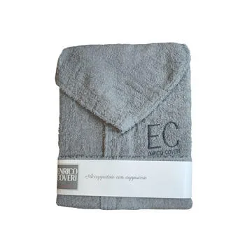ACCAPPATOIO CON CAPPUCCIO UNISEX IN SPUGNA ENRICO COVERI – Blu