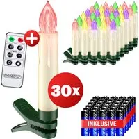 LED Kerstboomverlichting 30 stuks Multicolor incl Batterijen – 1.5x10.5x1.5cm