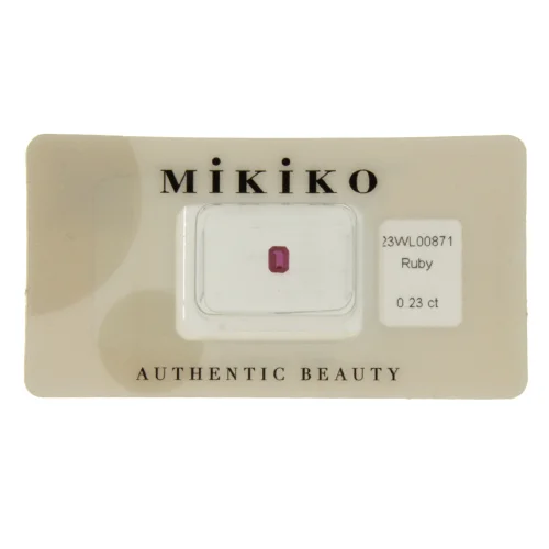 Mikiko Rubino Blister Certificato 23WL00871 – Rosso
