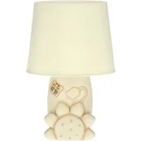 Lampada da tavolo Elegance con girasole, campanella e farfalla medio