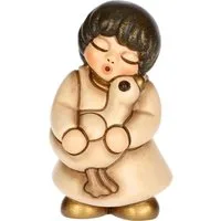 Bimba con oca in ceramica Presepe Classico