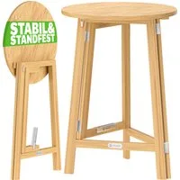 Statafel Massief Hout Ø80cm Inklapbaar – 78x111x78cm