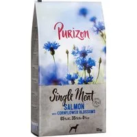 Multipack risparmio! 2 x 12 kg Purizon Crocchette senza cereali per cani - Single Meat Adult Salmone, spinaci e fiori di fiordaliso
