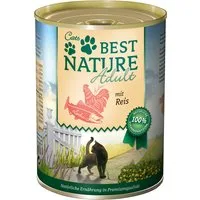 Best Nature Cat Adult 12 x 400 g Umido per gatto - Salmone, pollo e riso