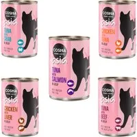 Cosma Asia in gelatina 12 x 400 g Alimento umido per gatti - Mix 1: 3 gusti al Tonno + 2 gusti al Pollo – Bianco