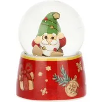 Boule de neige con gnomo Oliver in vetro e ceramica, piccola