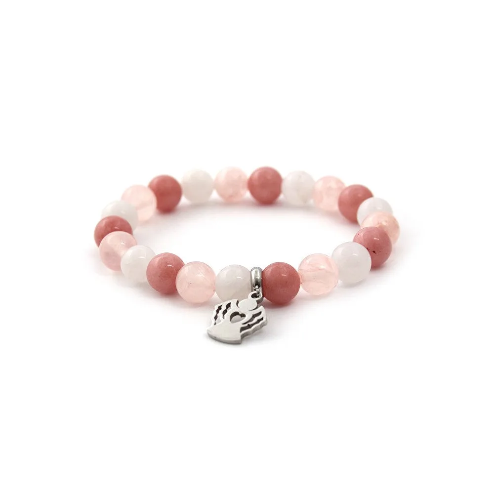Agato Bracciale perline giada MINK07/17 — Bracciale – Unisex