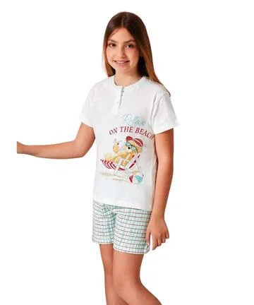 Pigiama corto da bambina in jersey di cotone Il Granchietto GP7129 – 9 / 10 anni