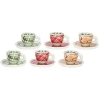 Set 6 tazzine espresso in porcellana AbbracciAMI