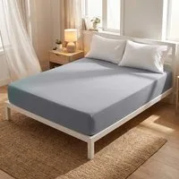 Lenzuolo con angoli matrimoniale grigio Datex