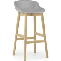 Hyg Tabouret de Bar H75 Chêne/Gris