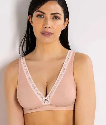 Reggiseno a triangolo vela sfoderato in micro operata e pizzo SieLei Darling 1886 – Donna