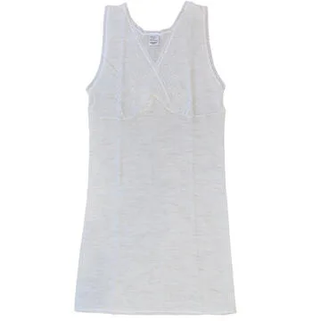 Canotta donna misto lana spalla larga forma seno Gicipi 105 tg 4-7 – Bianco