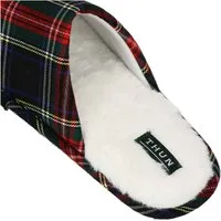 Pantofole in tartan con baffo, lui - 40/41