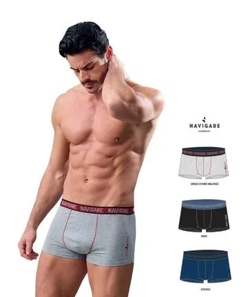 Boxer uomo moda in cotone elasticizzato Navigare 21502 – Grigio
