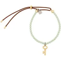Bracciale con perline colorate e pendente chiave