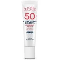 Euphidra Crema Solare Viso 50+ SPF Colorata Uniformante Anti-EtÃ  Protezione Molto Alta 30 Ml Medio-Scuro