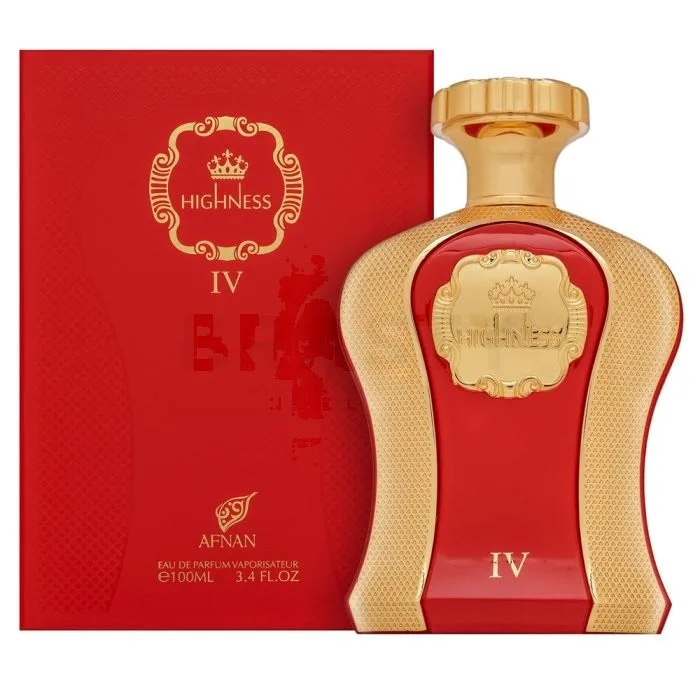 Afnan Highness IV Red 100 ml Unisex — Eau de Parfum – Rosso