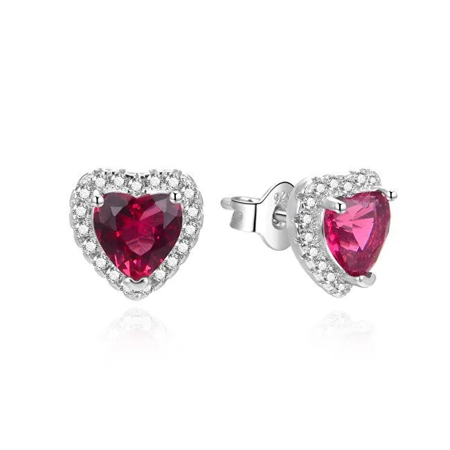 Agato AGUP3500-R Argento Zirconi Rosso Rubino — Orecchini – Donna