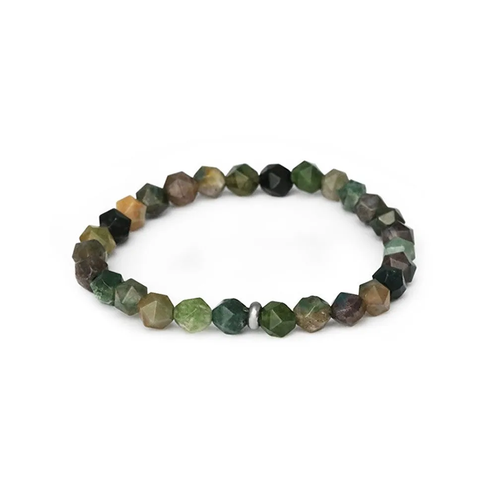 Agato Bracciale perline agata MINK152/17 — Bracciale
