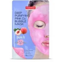 Purederm Deep Purifying Pink O2 Bubble Mask Peach - Maschera Viso 25 G – Rosa