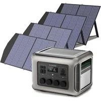 ALLPOWERS Generador Solar 2500W (R2500 + SP027 Panel Solar 100W) - R2500+ 4 * (SP027 Panel Solar 100W)