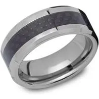 Anillo de tungsteno de moda carbono robusto